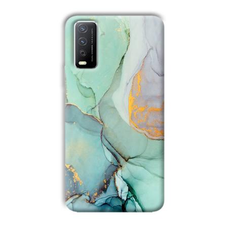 Green Marble Customized Printed Back Case for Vivo Y12s