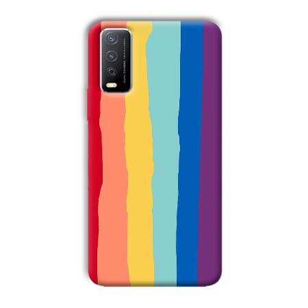 Vertical Paint Customized Printed Back Case for Vivo Y12s