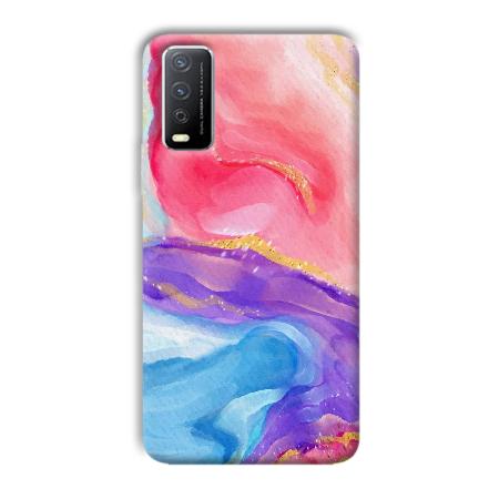 Water Colors Customized Printed Back Case for Vivo Y12s
