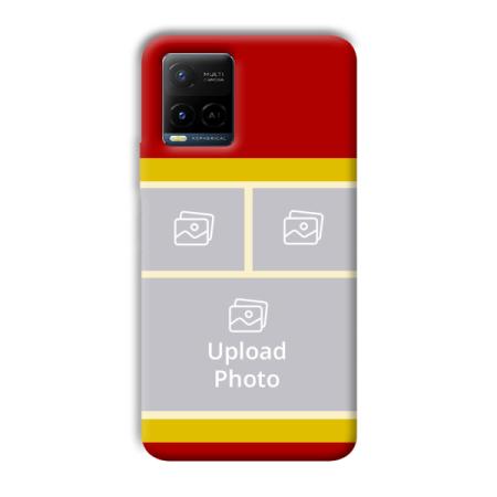 Red Yellow Collage Customized Printed Back Case for Vivo Y21A