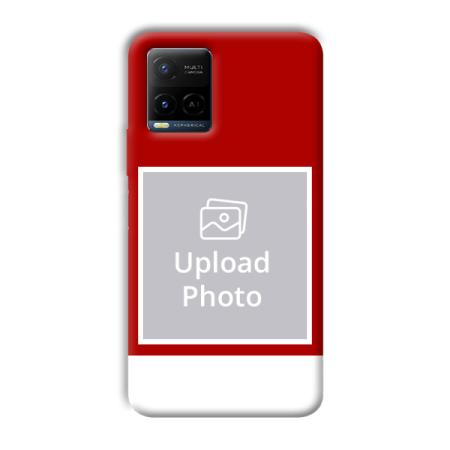 Red & White Customized Printed Back Case for Vivo Y21A
