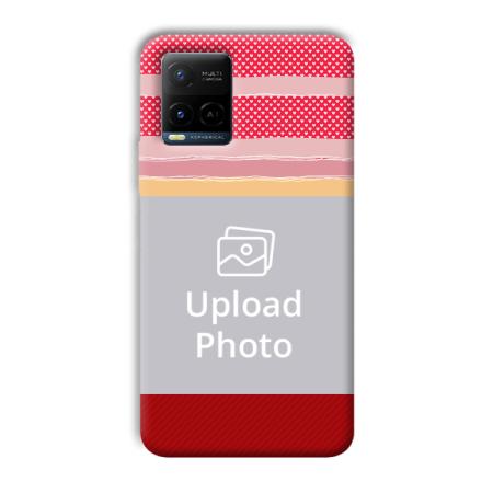 Red Pink Design Customized Printed Back Case for Vivo Y21A