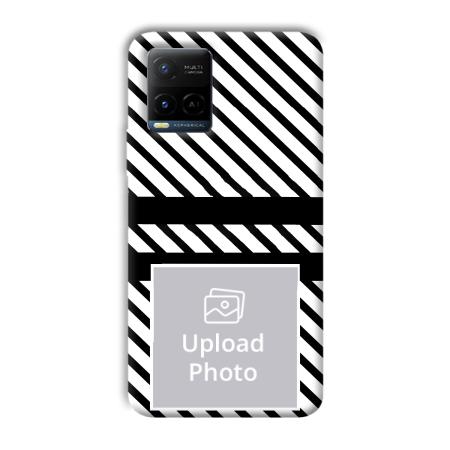 White Black Customized Printed Back Case for Vivo Y21A