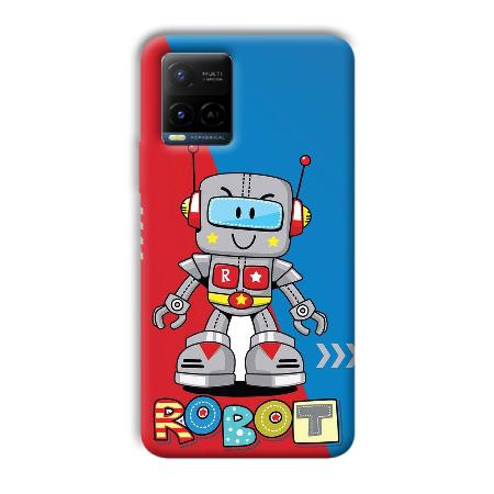 Robot Customized Printed Back Case for Vivo Y21A