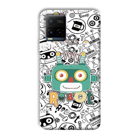 Animated Robot Customized Printed Back Case for Vivo Y21A