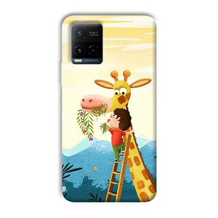Giraffe & The Boy Customized Printed Back Case for Vivo Y21A
