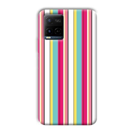 Lines Pattern Customized Printed Back Case for Vivo Y21A