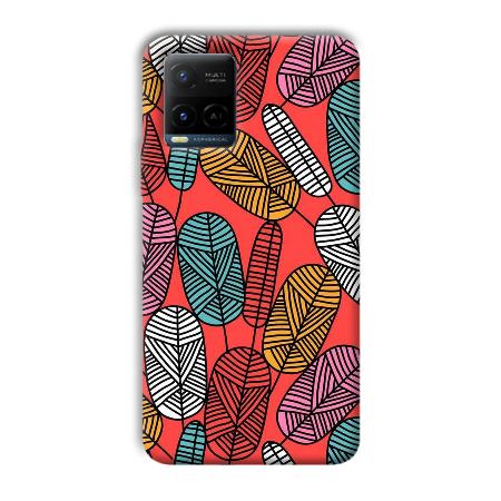 Lines and Leaves Customized Printed Back Case for Vivo Y21A