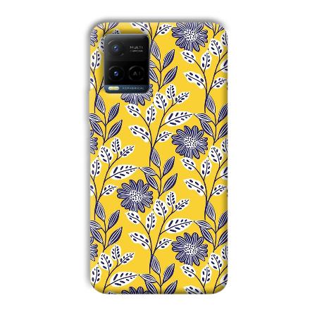 Yellow Fabric Design Customized Printed Back Case for Vivo Y21A
