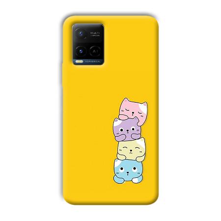 Colorful Kittens Customized Printed Back Case for Vivo Y21A