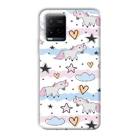 Unicorn Pattern Customized Printed Back Case for Vivo Y21A