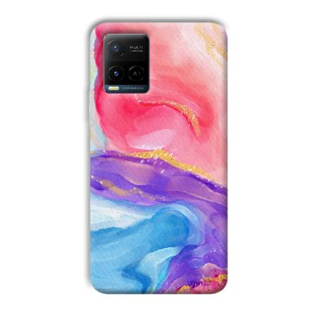 Water Colors Customized Printed Back Case for Vivo Y21A