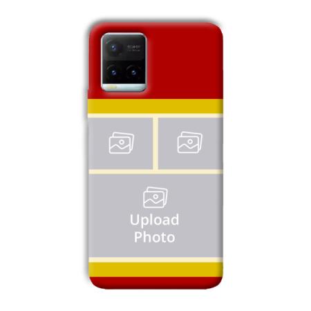 Red Yellow Collage Customized Printed Back Case for Vivo Y21T