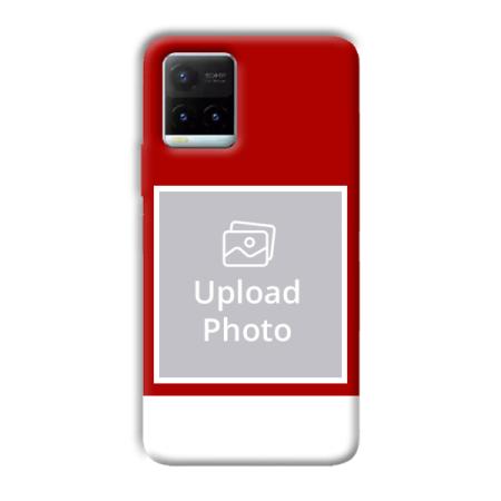 Red & White Customized Printed Back Case for Vivo Y21T