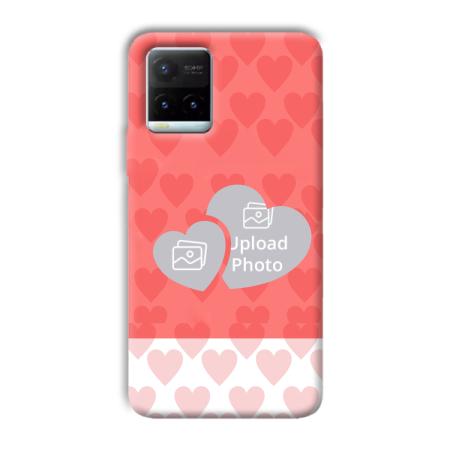 2 Hearts Customized Printed Back Case for Vivo Y21T