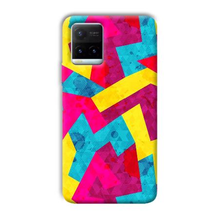 Pink Yellow Pattern Customized Printed Back Case for Vivo Y21T