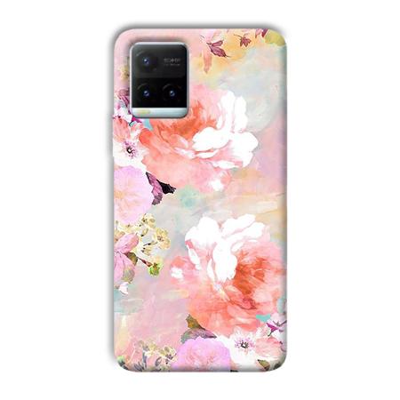 Floral Canvas Customized Printed Back Case for Vivo Y21T