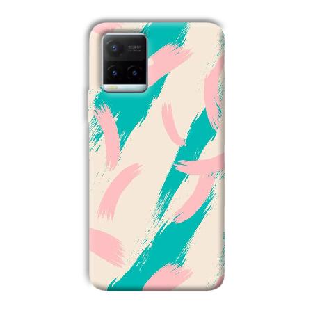 Pinkish Blue Customized Printed Back Case for Vivo Y21T