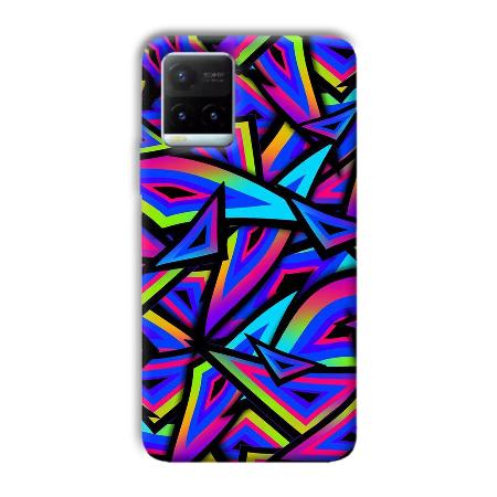 Blue Triangles Customized Printed Back Case for Vivo Y21T