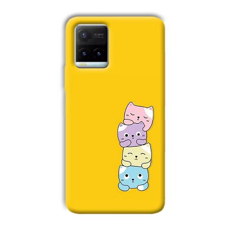 Colorful Kittens Customized Printed Back Case for Vivo Y21T