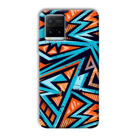 Zig Zag Pattern Customized Printed Back Case for Vivo Y21T
