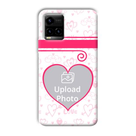 Hearts Customized Printed Back Case for Vivo Y33T