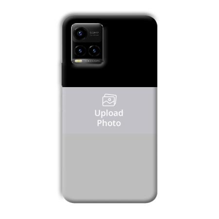 Black & Grey Customized Printed Back Case for Vivo Y33T