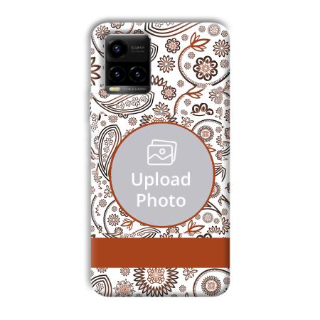 Henna Art Customized Printed Back Case for Vivo Y33T