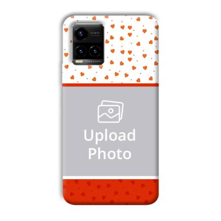 Orange Hearts Customized Printed Back Case for Vivo Y33T