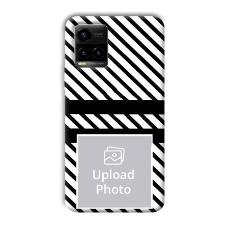 White Black Customized Printed Back Case for Vivo Y33T