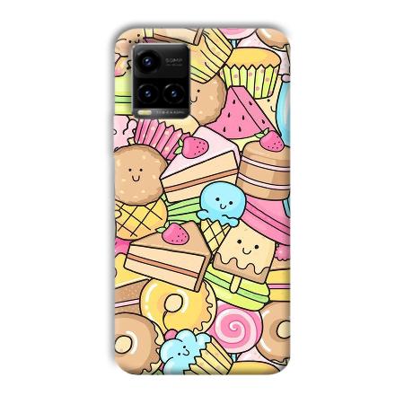 Love Desserts Customized Printed Back Case for Vivo Y33T