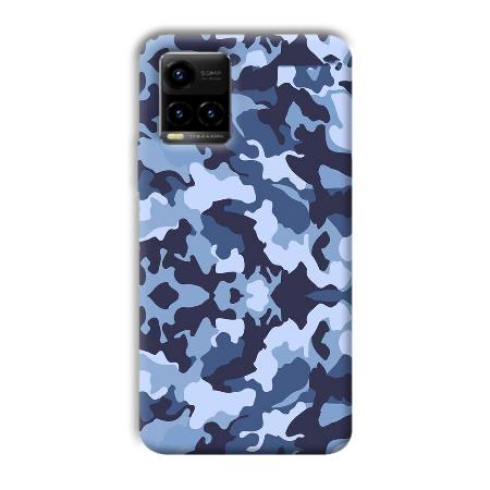 Blue Patterns Customized Printed Back Case for Vivo Y33T
