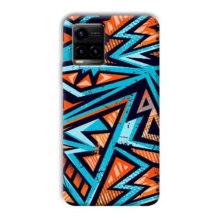 Zig Zag Pattern Customized Printed Back Case for Vivo Y33T
