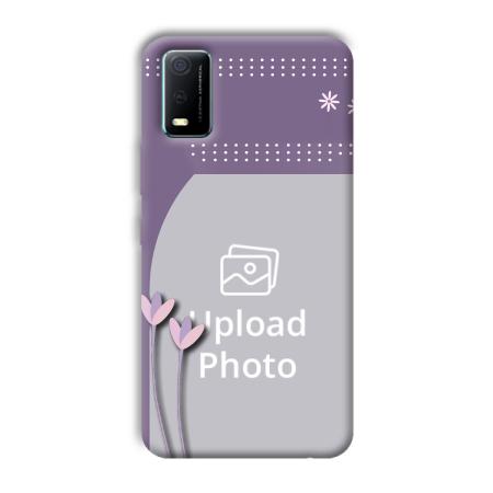 Lilac Pattern Customized Printed Back Case for Vivo Y3s