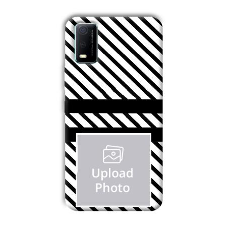 White Black Customized Printed Back Case for Vivo Y3s