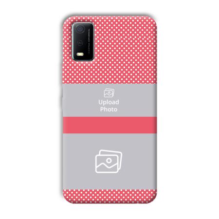 Pink Polka Customized Printed Back Case for Vivo Y3s
