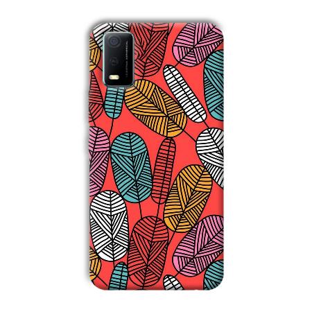 Lines and Leaves Customized Printed Back Case for Vivo Y3s