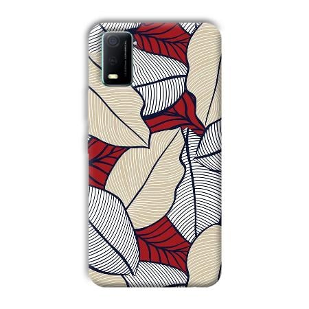 Leafy Pattern Customized Printed Back Case for Vivo Y3s