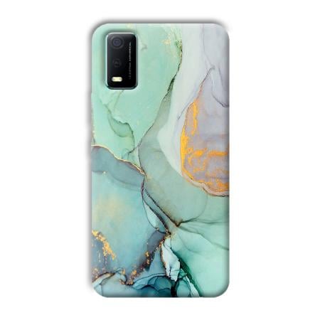 Green Marble Customized Printed Back Case for Vivo Y3s