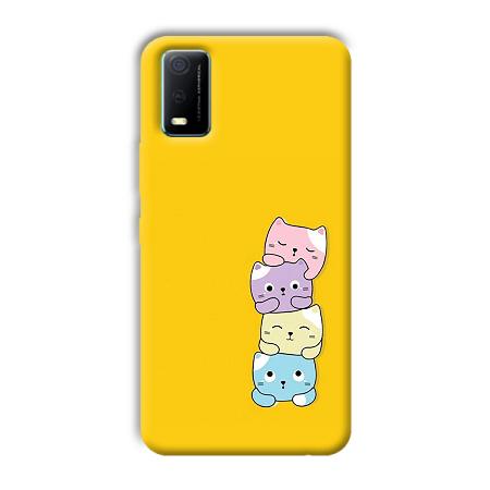 Colorful Kittens Customized Printed Back Case for Vivo Y3s