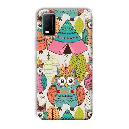 Fancy Owl Customized Printed Back Case for Vivo Y3s