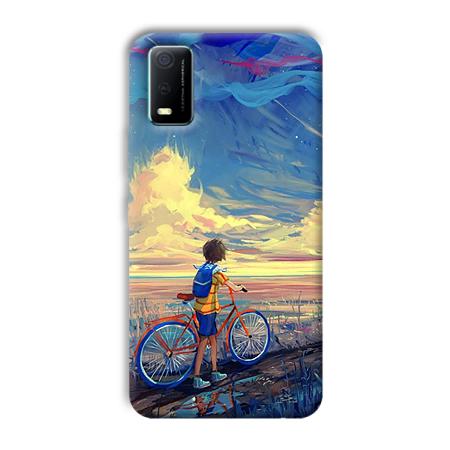 Boy & Sunset Customized Printed Back Case for Vivo Y3s