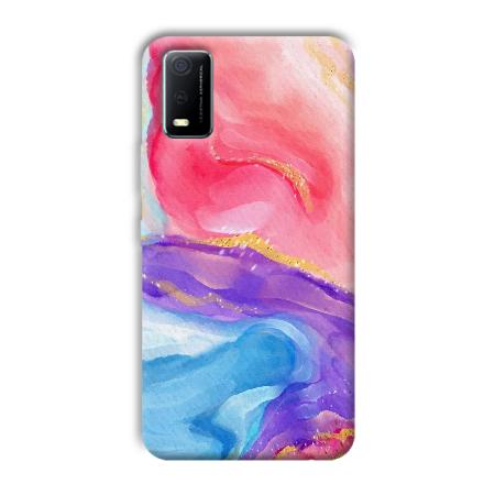 Water Colors Customized Printed Back Case for Vivo Y3s