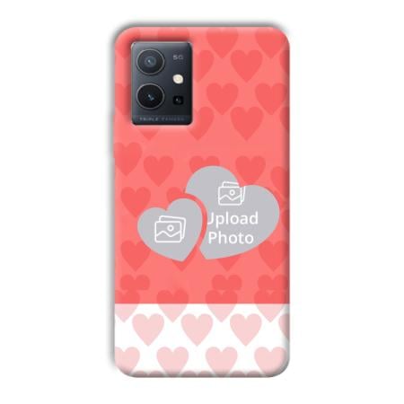2 Hearts Customized Printed Back Case for Vivo Y75