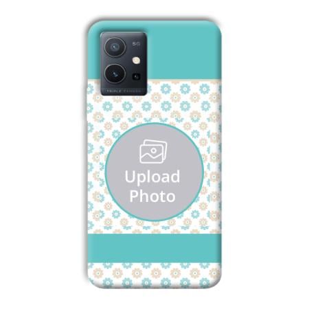 Blue Flowers Customized Printed Back Case for Vivo Y75