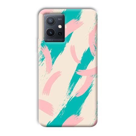 Pinkish Blue Customized Printed Back Case for Vivo Y75