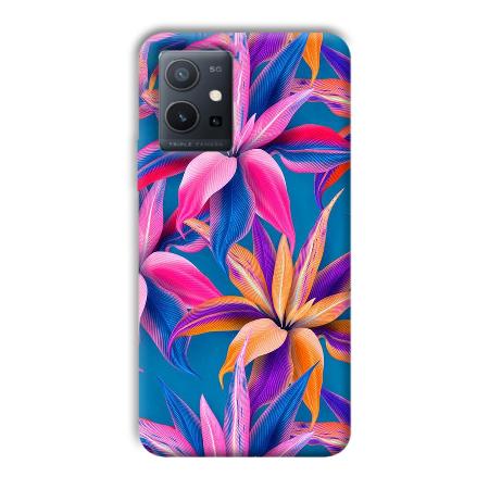 Aqautic Flowers Customized Printed Back Case for Vivo Y75