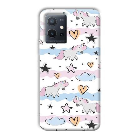 Unicorn Pattern Customized Printed Back Case for Vivo Y75
