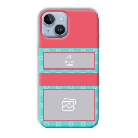 Blue Pink Customized Printed Back Case for Apple iPhone 14