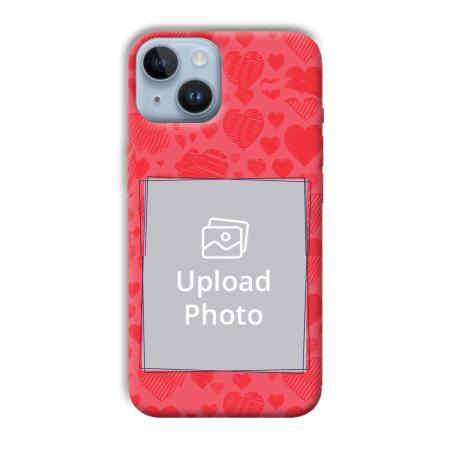 Red Hearts Customized Printed Back Case for Apple iPhone 14